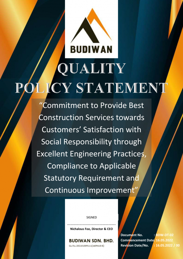 BDW-DT-02 Quality Policy Statement